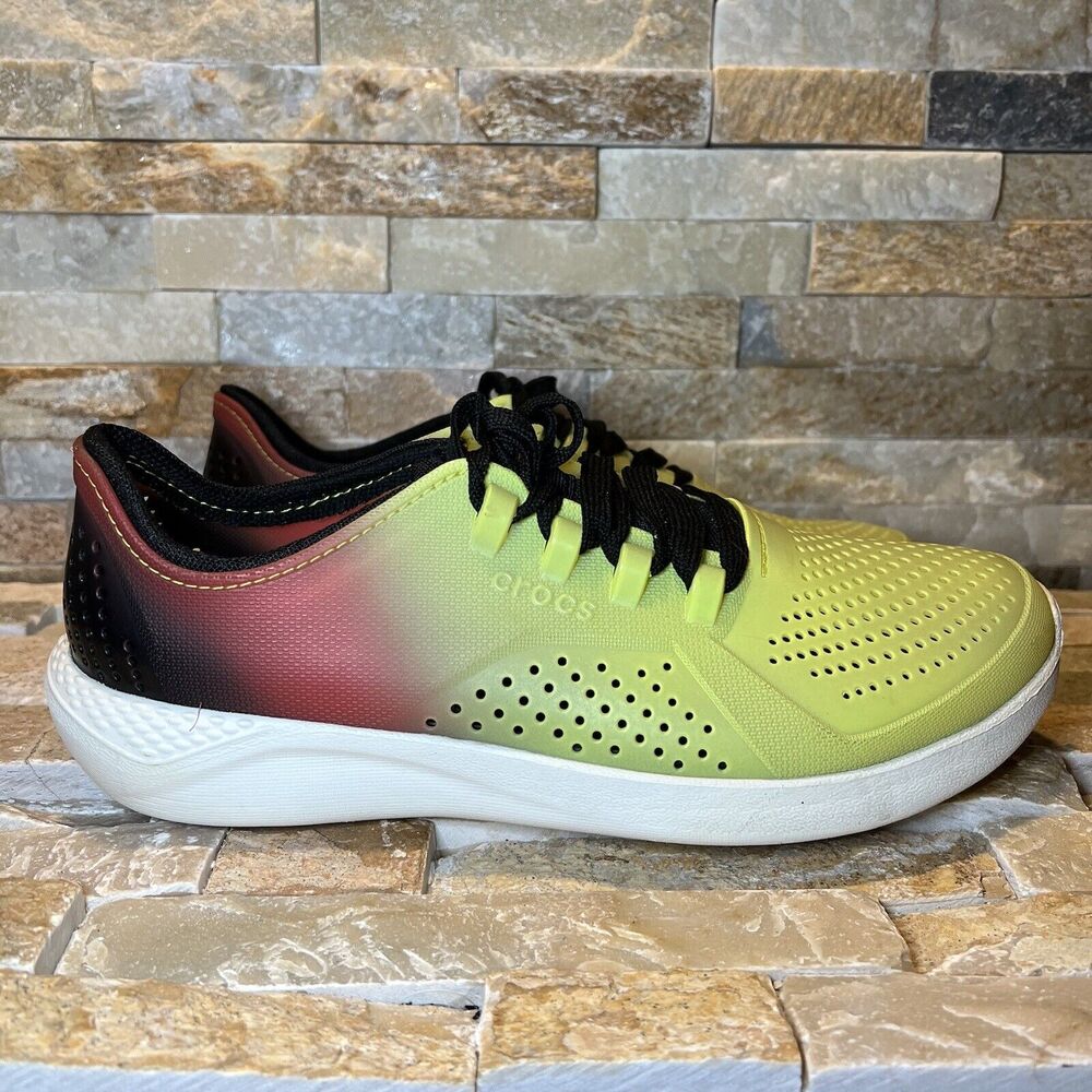 Crocs Literide Dip Pacer Mesh Lace Up Sneakers F900 Men's 8 | Women's 10